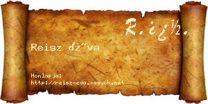 Reisz Éva névjegykártya
